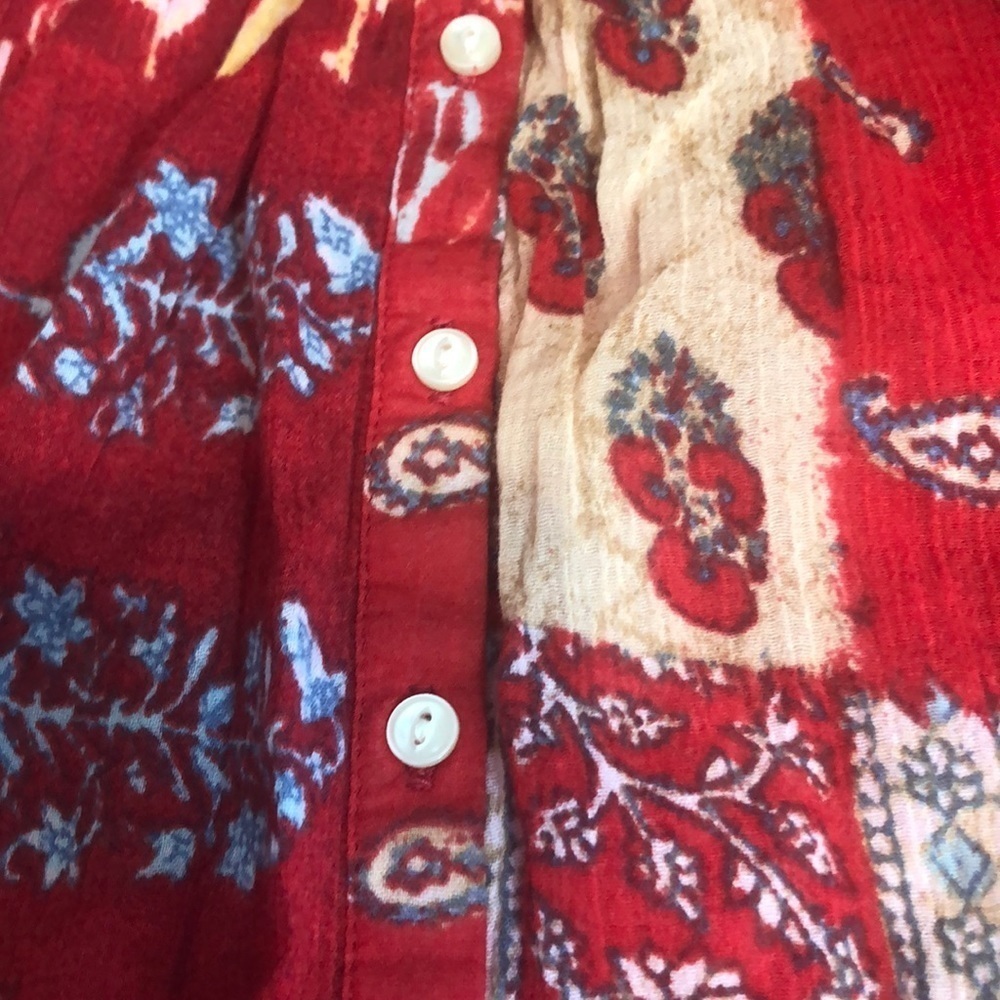 Chaps Multicolored Boho Blouse Small - Picture 6 of 11